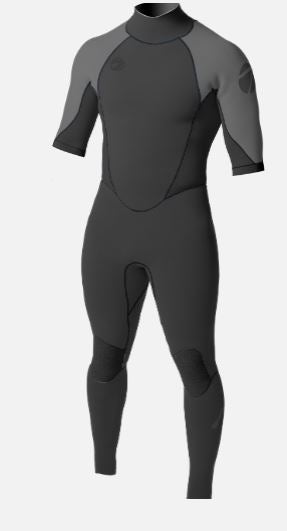 Men's MAX 3/2mm Back Zip Summer Seam Short Sleeve Wetsuit