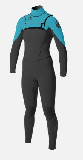 Women's MAX 2/2mm Chest Zip Glued Full Wetsuit