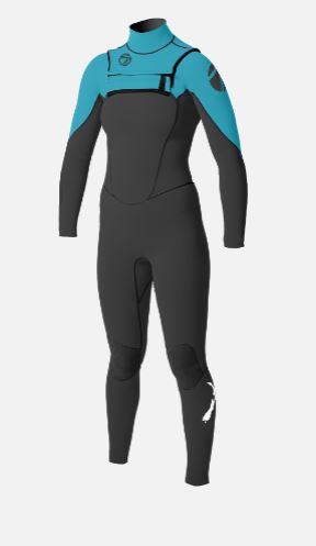 Women's MAX 3/2mm Chest Zip Glued Full Wetsuit