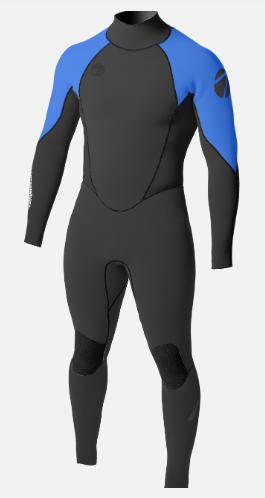 Men's Max 3/2 Back Zip Glued Full Wetsuit