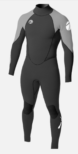 Men's MAX 3/3mm Back Zip Glued Full Wetsuit