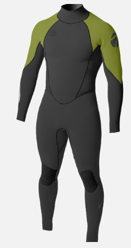 Men's MAX 3/3mm Back Zip Glued Full Wetsuit