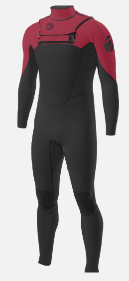 Men's Max 3/2 Chest Zip Glued Full Wetsuit