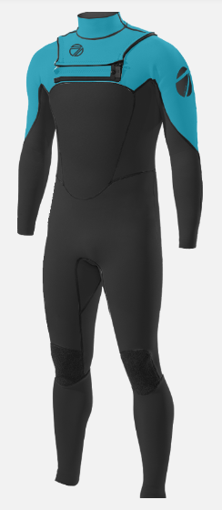 Men's Max 3/2 Chest Zip Glued Full Wetsuit