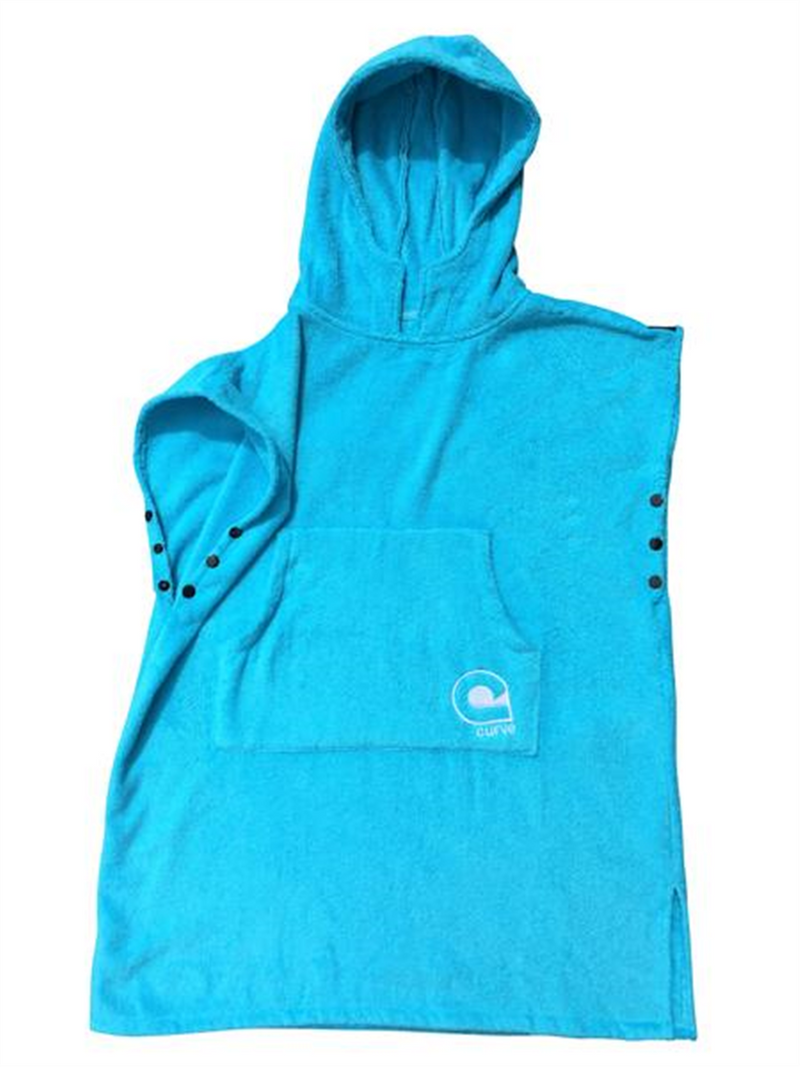 Youth Hooded Poncho Towel - Curve